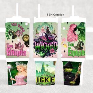 40oz Wicked movie insulated stanley style tumbler